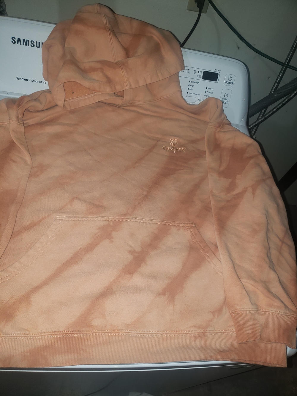 Men's Peach Tie-Dye Hoodie Sweatshirt - Billabong